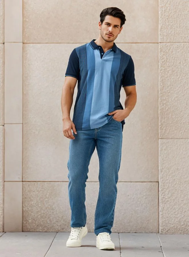 Splash FAV Striped Pique Polo T-shirt