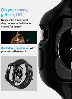 Spigen Vault Pro for Apple Watch Series 10 (46mm) Case with Band Protective TPU Cover with Strap- Matte Black  - Image 5