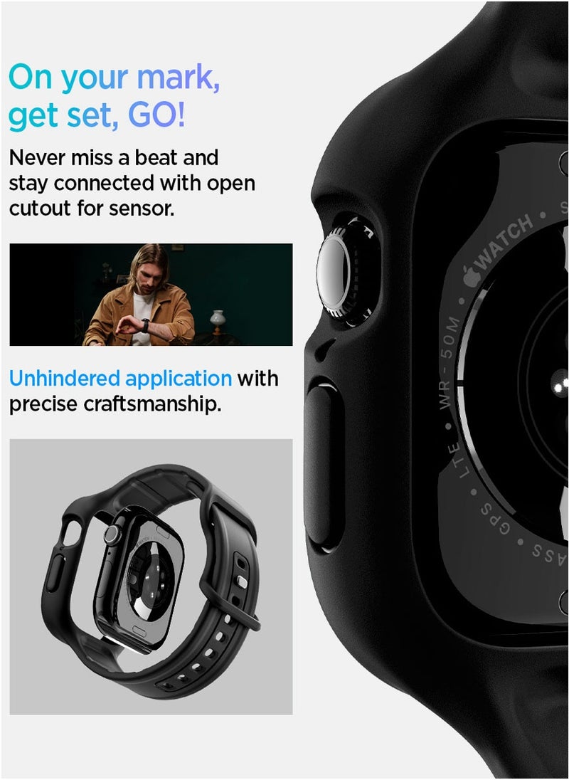 Spigen - Vault Pro for Apple Watch Series 10 (46mm) Case with Band Protective TPU Cover with Strap- Matte Black - Image 1