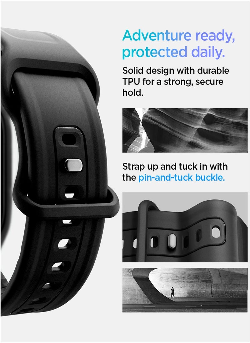 Spigen - Vault Pro for Apple Watch Series 10 (46mm) Case with Band Protective TPU Cover with Strap- Matte Black - Image 1