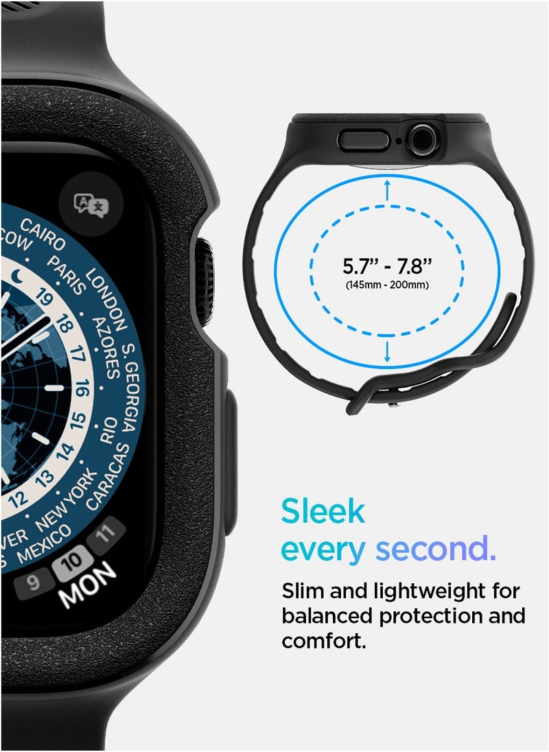Spigen - Vault Pro for Apple Watch Series 10 (46mm) Case with Band Protective TPU Cover with Strap- Matte Black - Image 1