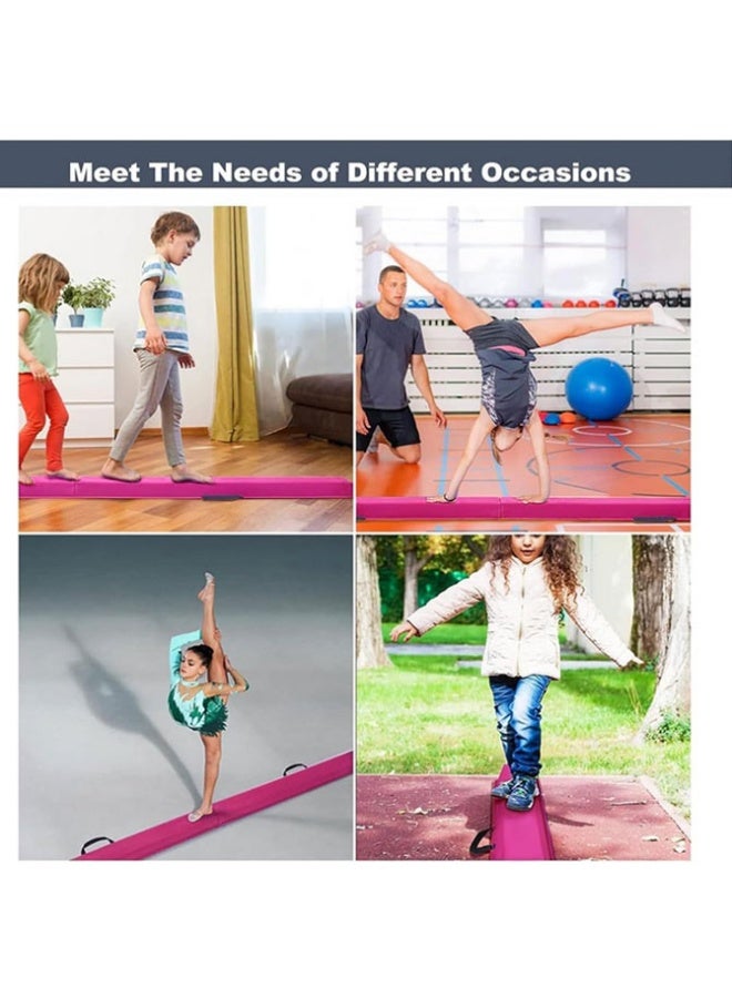 ماكس سترينث عارضة توازن قابلة للطي، بساط جمباز مانع للانزلاق، طول 8 أقدام، معدات عارضة توازن عائلية لتدريب المبتدئين، العلاج الطبيعي والتدريب الاحترافي - Image 2