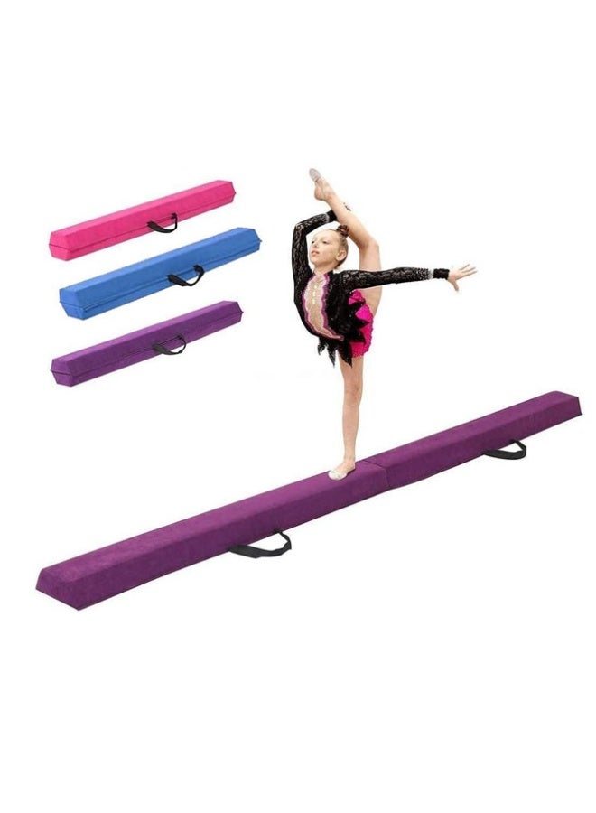 ماكس سترينث عارضة توازن قابلة للطي، بساط جمباز مانع للانزلاق، طول 8 أقدام، معدات عارضة توازن عائلية لتدريب المبتدئين، العلاج الطبيعي والتدريب الاحترافي - Image 1