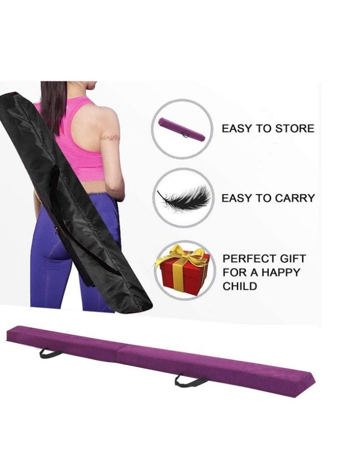 ماكس سترينث عارضة توازن قابلة للطي، بساط جمباز مانع للانزلاق، طول 8 أقدام، معدات عارضة توازن عائلية لتدريب المبتدئين، العلاج الطبيعي والتدريب الاحترافي - Image 5