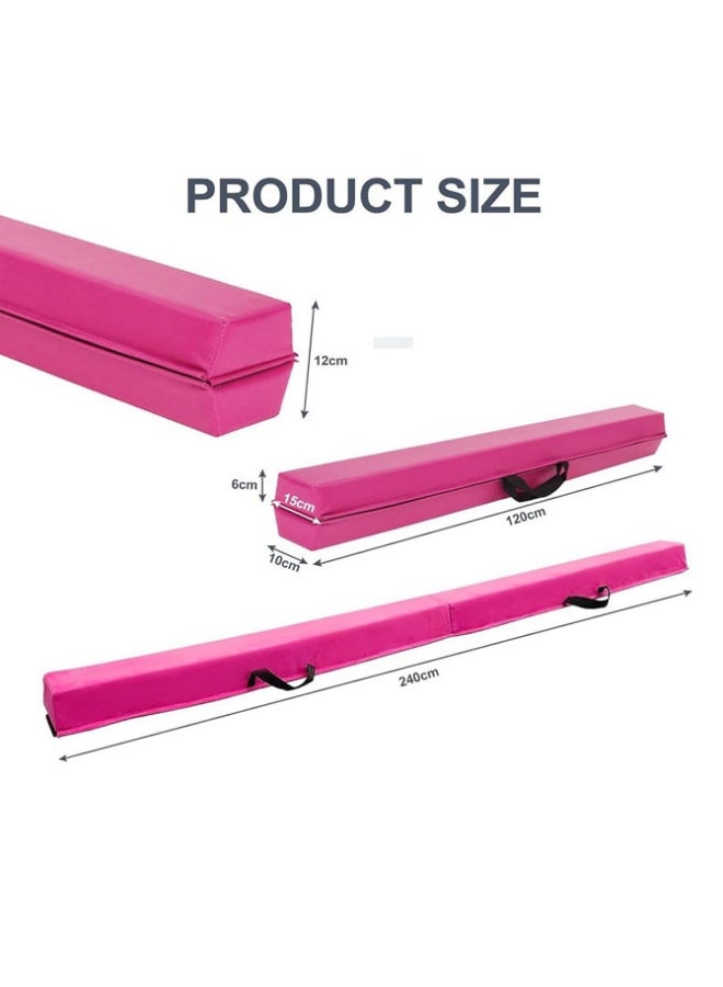 ماكس سترينث عارضة توازن قابلة للطي، بساط جمباز مانع للانزلاق، طول 8 أقدام، معدات عارضة توازن عائلية لتدريب المبتدئين، العلاج الطبيعي والتدريب الاحترافي - Image 4