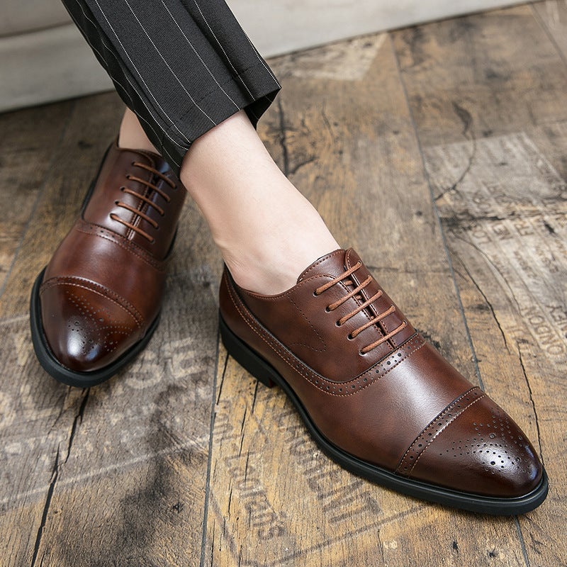 Large Size47 British Leather Shoes Men'S Spring And Autum Groom Suit Wedding Korean Version Genuine Leather - Image 2