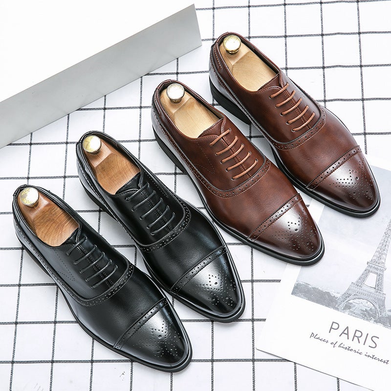 Large Size47 British Leather Shoes Men'S Spring And Autum Groom Suit Wedding Korean Version Genuine Leather - Image 4