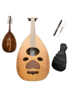 Al-Karz Music Zeryab Iraqi Oud No 0 Cedar Top Walnut Back Walnut Fingerboard Aurora Strings Includes Padded Bag and Two Pyramid Picks 