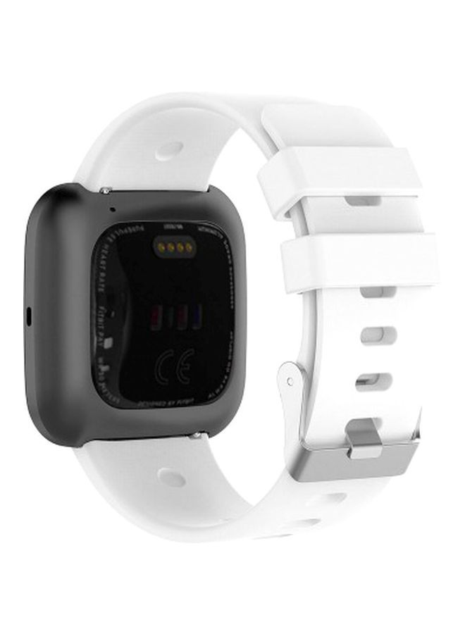 NIBEMINENT Replacement Silicone Band For Fitbit Versa 2 Watch White - Image 2