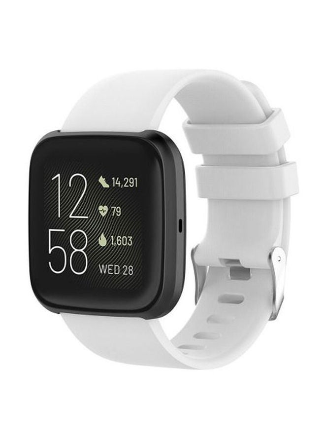 NIBEMINENT Replacement Silicone Band For Fitbit Versa 2 Watch White - Image 3