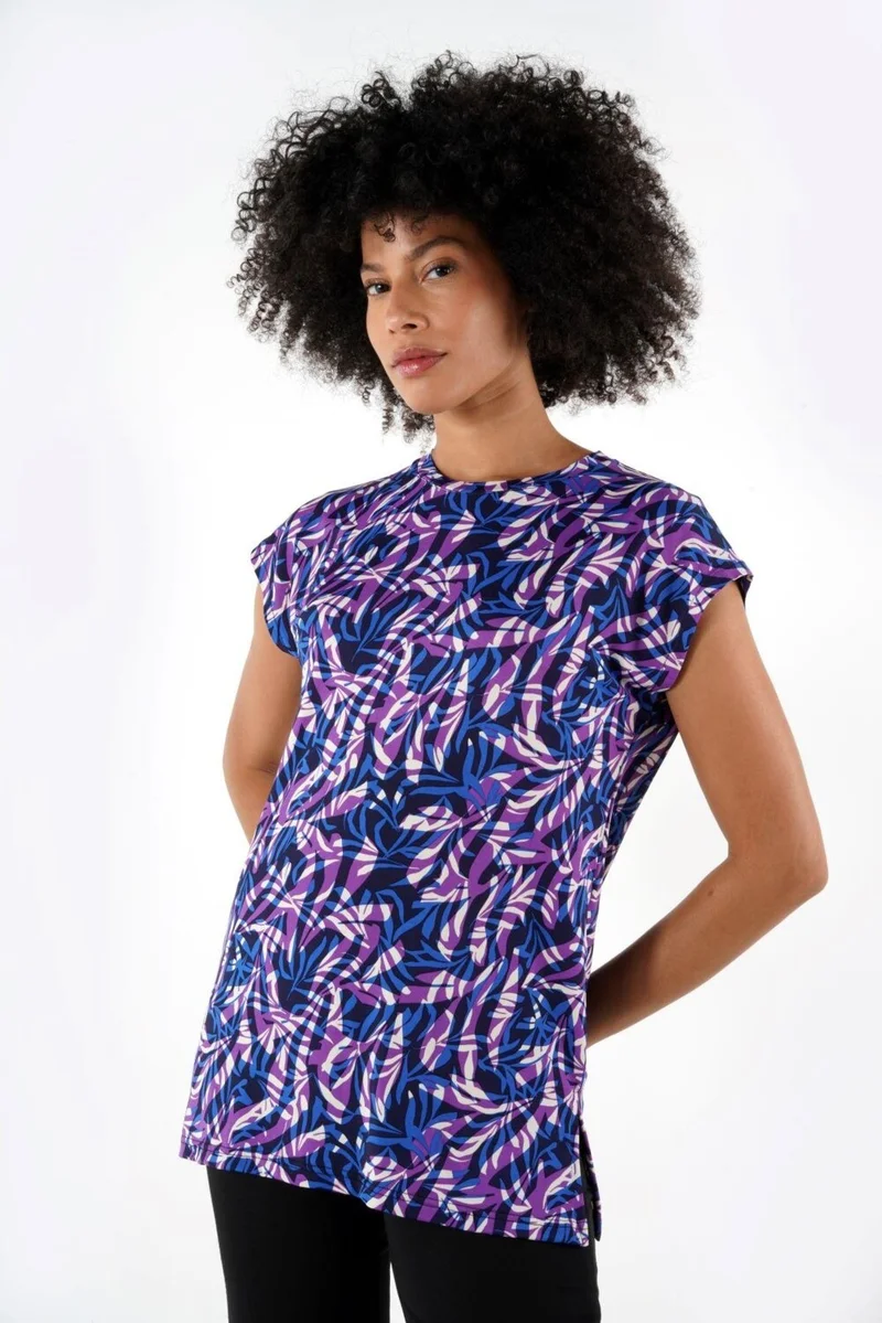 Alexander Gardi Slit Patterned Blouse (B24-1659)
