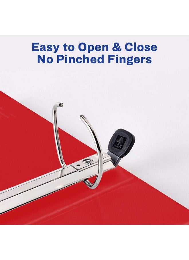 AVERY - Heavyduty View 3 Ring Binders 1.5" One Touch Ezd Rings 400Sheet Capacity Red 4 Pack (17706) - Image 1
