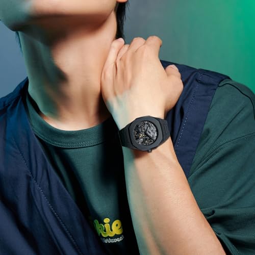 FANMIS Men's Anime-Inspired Fashion Sketch Wristwatch Minimalist Creative Wormhole Design Stylish and Durable Timepiece for Men's Sports Watch (E Gold Black) - Image 4