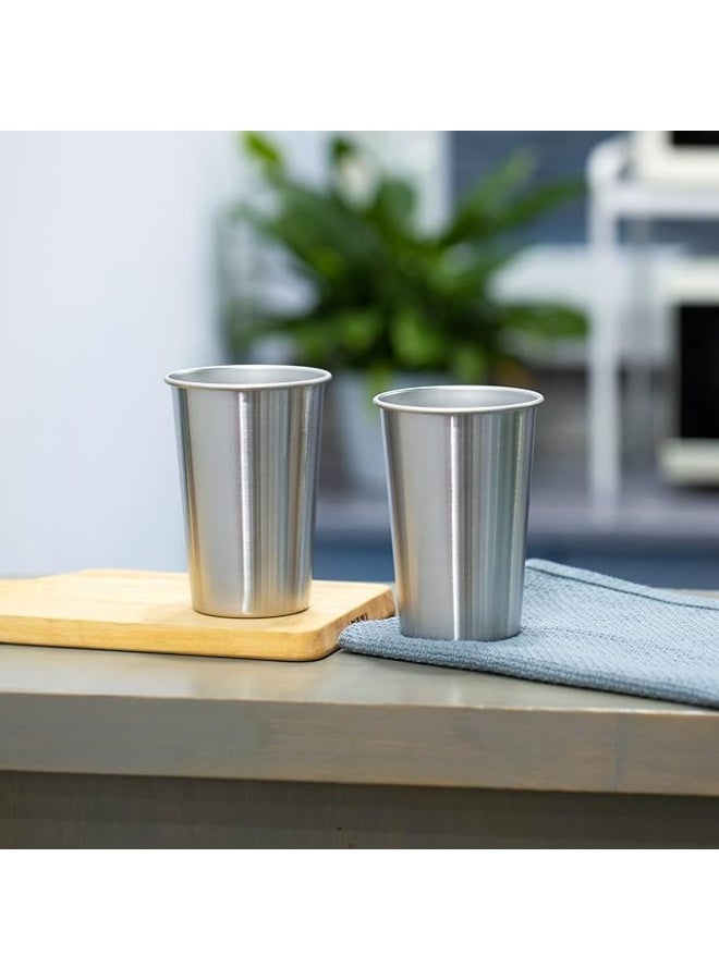 Arabest 4 Pack 500ml Stainless Steel Pint Cup,Healthy Unbreakable and Stackable,Metal Drinking Glasses - Image 5