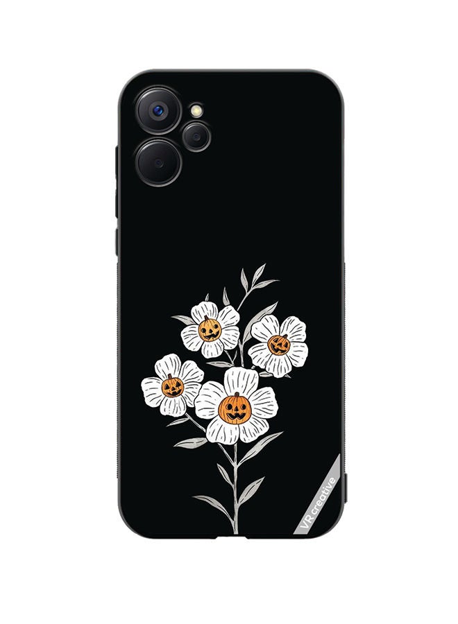 VR CREATIVE Protective Case Cover For Realme 9i 5G Halloween Flower Design Multicolour - Image 1