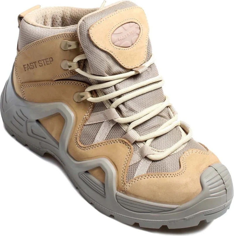 Fast Step Genuine Leather Waterproof Nbj Beige Nubuck Men's Outdoor Boots 117sma1492