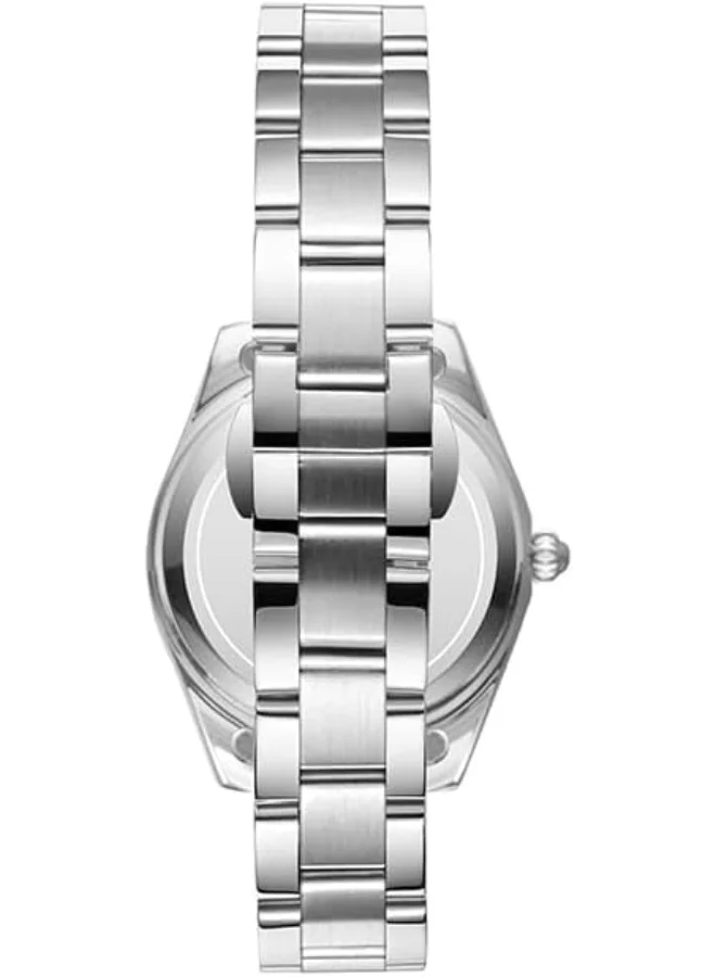 KENNETH SCOTT Kenneth Scott Women's SL25 Movement Watch, Analog Display and Solid Stainless Steel Strap - K23543-SBSL, Silver