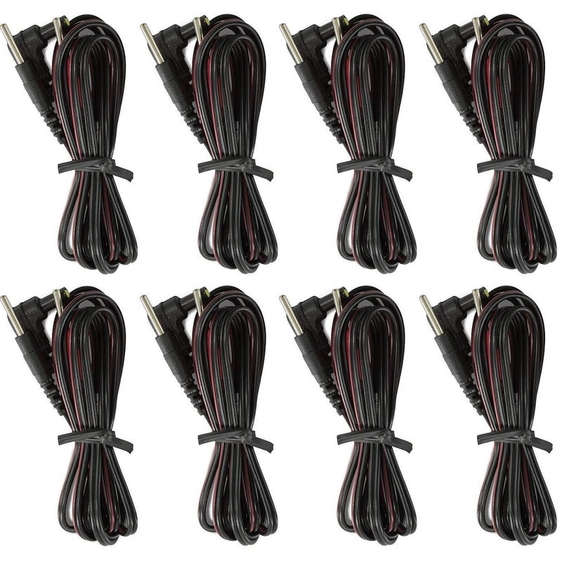 Sandhill Tools Premium Replacement TENS Lead Wires Compatible with Most TENS and EMS Units 45 Long 8 Pack