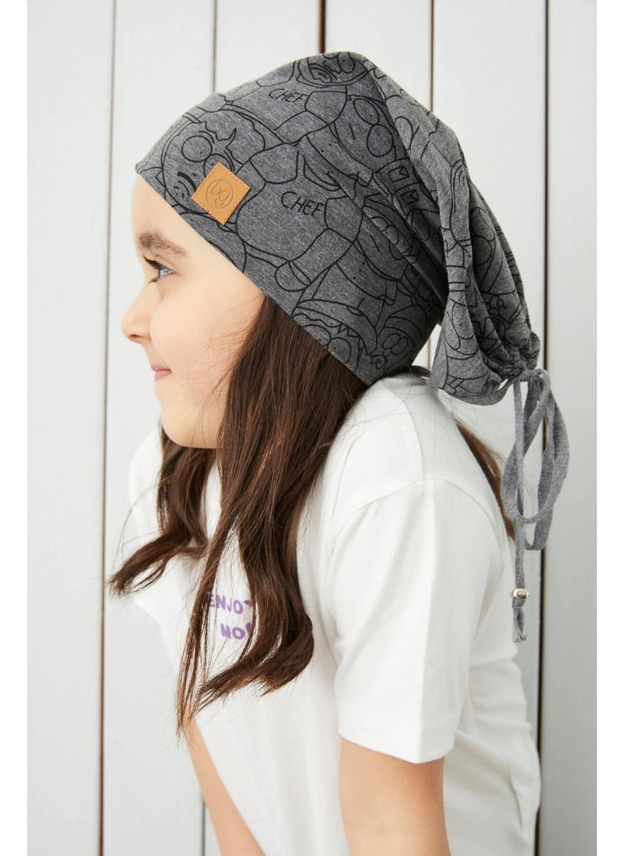 Babygiz Girl's Smoked Yarn 4 Season Hat Beanie Buff Soft Combed Cotton  - Image 1