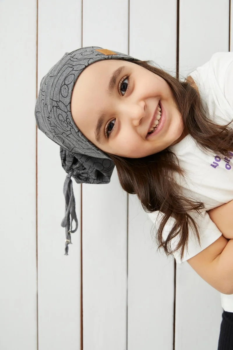 Babygiz Girl's Smoked Yarn 4 Season Hat Beanie Buff Soft Combed Cotton
