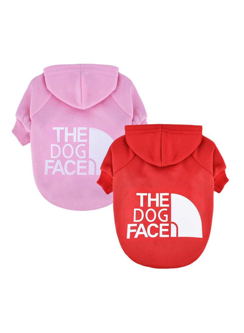 Generic Dog Sweatshirt Hoodie 2 Pack Pet Puppy Sweaters for Small Dogs Girl Boy Chihuahua Doggie Clothes Outfit Apparel Cats Clothing Coats - Image 1