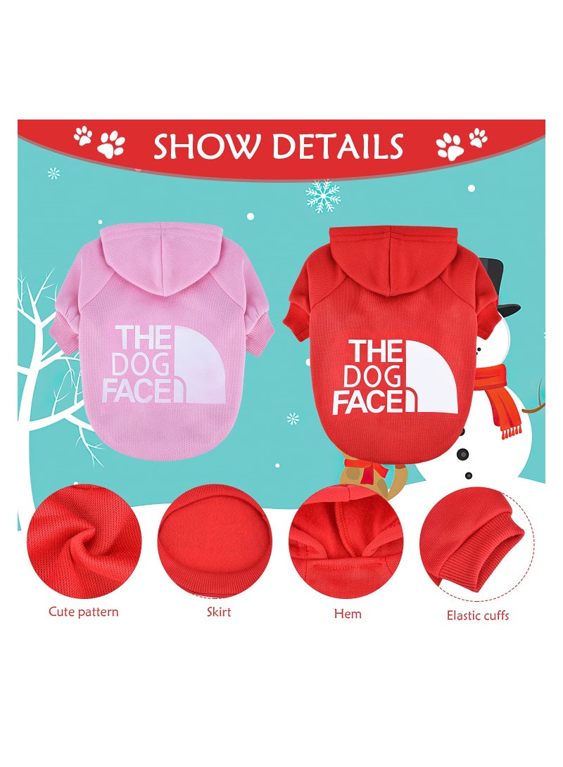 Generic Dog Sweatshirt Hoodie 2 Pack Pet Puppy Sweaters for Small Dogs Girl Boy Chihuahua Doggie Clothes Outfit Apparel Cats Clothing Coats - Image 3