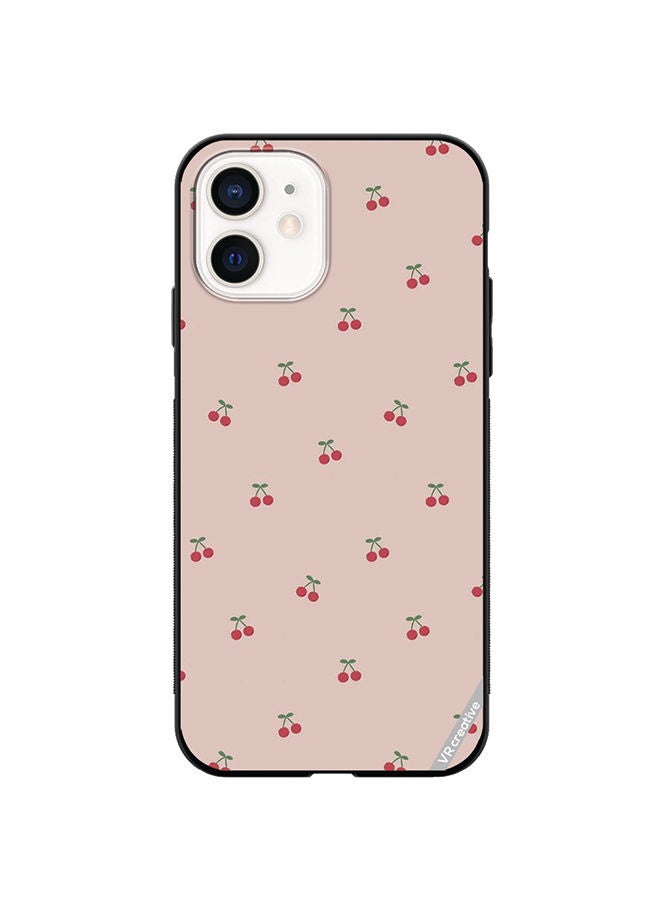 VR CREATIVE Protective Case Cover For Apple iPhone 12 mini Cherry Design Multicolour - Image 1