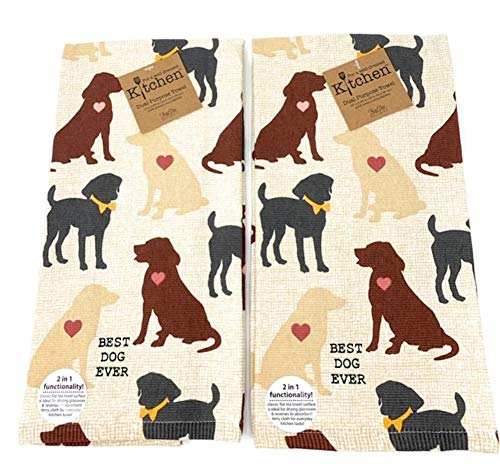 Kay Dee Best Dog Ever Dual Purpose Kitchen Dish Towel 2 pk. Set - Image 5