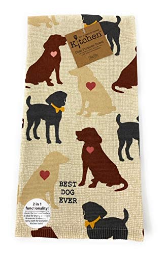 Kay Dee Best Dog Ever Dual Purpose Kitchen Dish Towel 2 pk. Set - Image 2