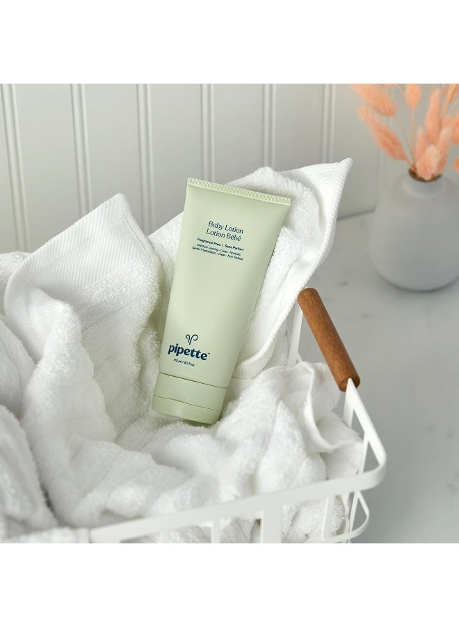 Pipette Baby Lotion - Fragrance Free, Hydrates & Nourishes Sensitive Skin, Baby Essentials for Newborn, Renewable Plant-Derived Squalane, 5.7 fl oz - Image 5