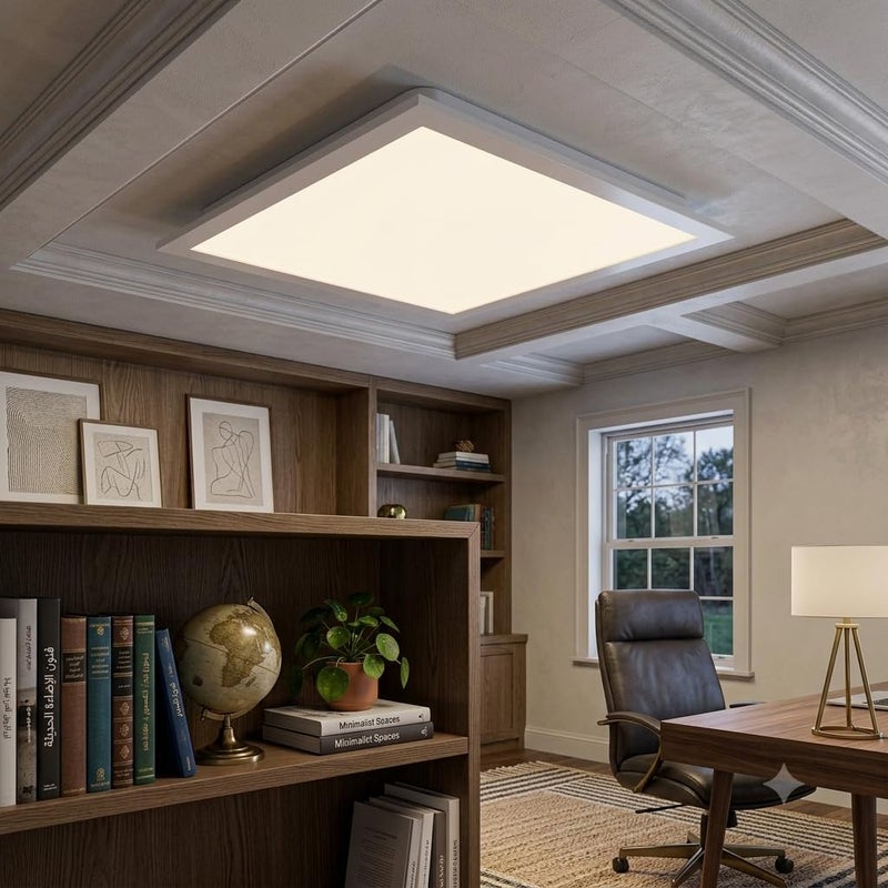 LED Flush Mount Square Ceiling Light Panel, LED Flood Light for Bedrooms, Kitchens, Offices, Flood Lighting Energy Saving, Compact Modern Surface Mount Design, Warm White for Home Comfort Lighting - Image 3