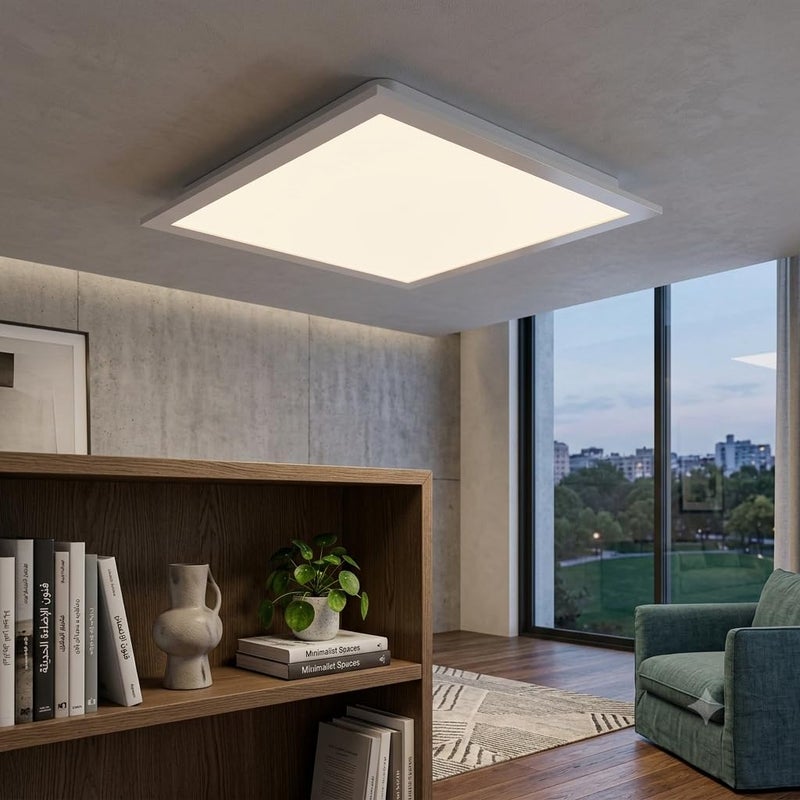 LED Flush Mount Square Ceiling Light Panel, LED Flood Light for Bedrooms, Kitchens, Offices, Flood Lighting Energy Saving, Compact Modern Surface Mount Design, Warm White for Home Comfort Lighting - Image 2
