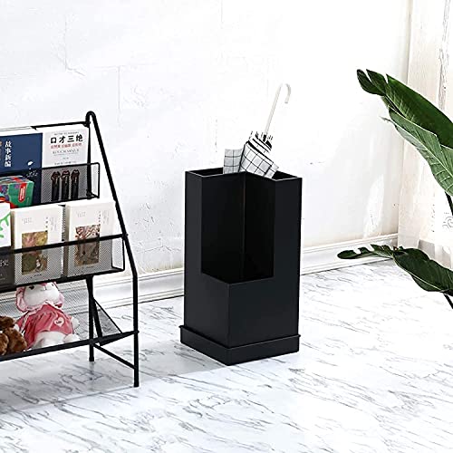 INDIAN DECOR. 56101 Metal Umbrella Holder, Square Free Standing Umbrella Holder, Rustproof Umbrella Stand for Home Office Entryway Decor Space Saving - Black - Image 2