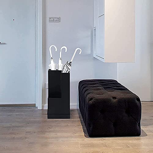 INDIAN DECOR. 56101 Metal Umbrella Holder, Square Free Standing Umbrella Holder, Rustproof Umbrella Stand for Home Office Entryway Decor Space Saving - Black - Image 3