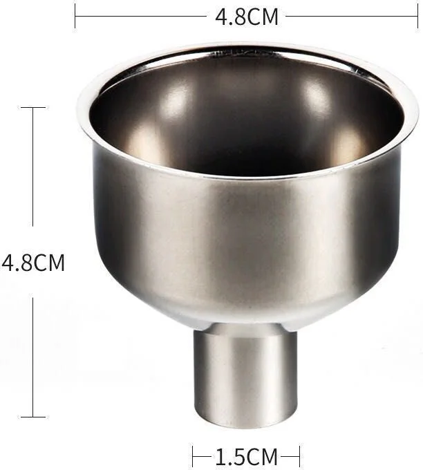 شافين Stainless Steel 4.8 cm Oil Soft Drink Sauce Fruit Juice Cologne Liqueur Funnel CIN711