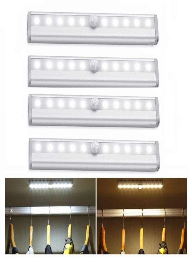 JERN Plastic Night Lights, White, Warm Day Light, Pack Of 4 - Image 1