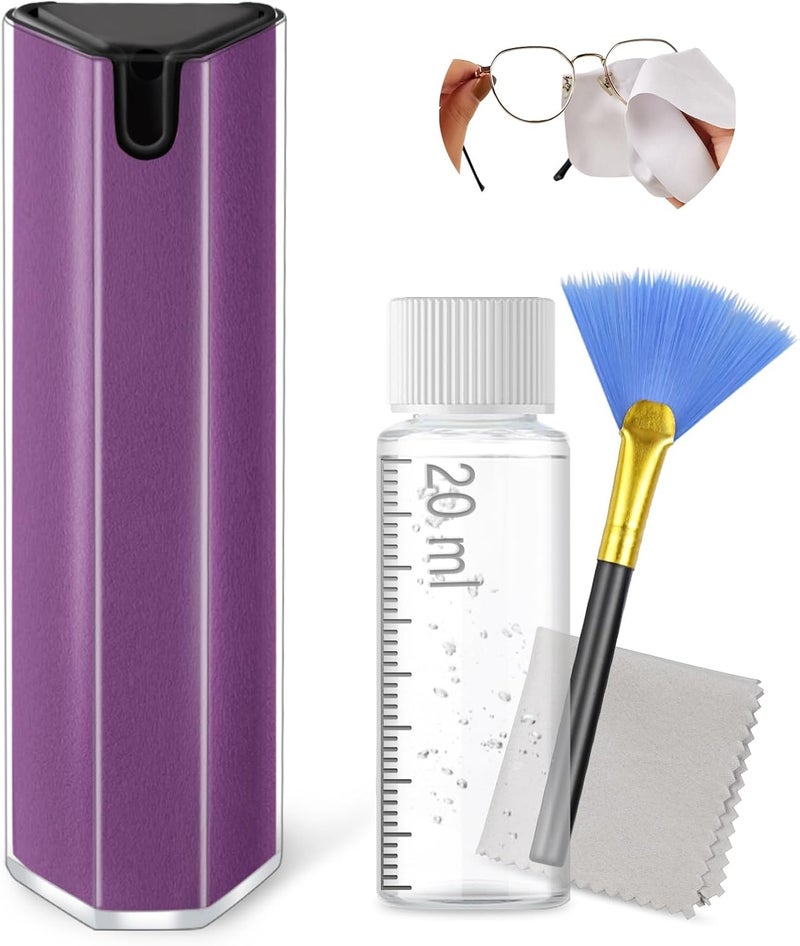 JiaTeums Screen Cleaner Spray, Electronics Touchscreen Cleaning Spray for TV, Laptop, Tablet, PC, Computer Monitor LCD Flat Screens Eyeglasses - 18ml Purple - Image 1