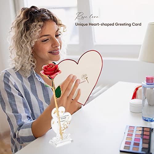 Anthonic Gold Dipped Infinity Rose Last Forever Flower Decor, Birthday Gift for Women in Her Birthday Mothers Day, Resin Preserved Rose | Anniversary Present for Mom (Pink) - Image 5