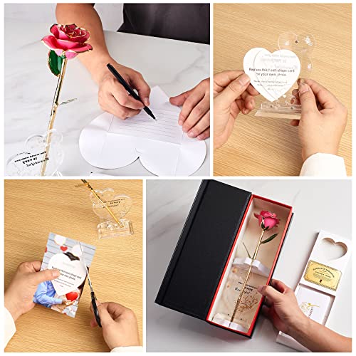 Anthonic Gold Dipped Infinity Rose Last Forever Flower Decor, Birthday Gift for Women in Her Birthday Mothers Day, Resin Preserved Rose | Anniversary Present for Mom (Pink) - Image 2