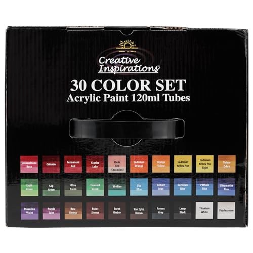 Creative Inspirations Acrylic Paint - Spectrum Set - 120 mL Tube - Smooth & Creamy Consistency, Vibrant Pigmentation, Great Coverage for Artists - Clean Up with Soap & Water - Image 4