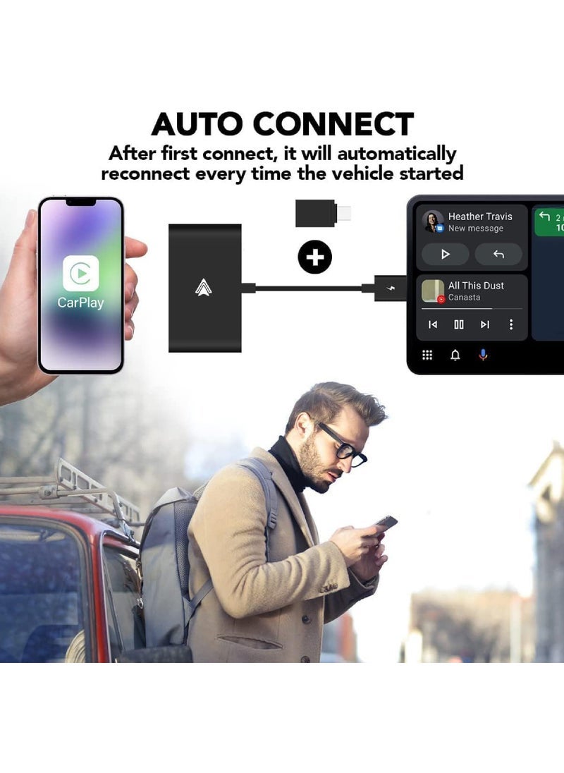 Generic - Wireless CarPlay Adapter for iPhone Wireless Carplay Dongle Converts Factory Cars Wired Carplay to Wireless Carplay Bluetooth Adapter 5Ghz WiFi Auto-Connect Online Update - Image 1