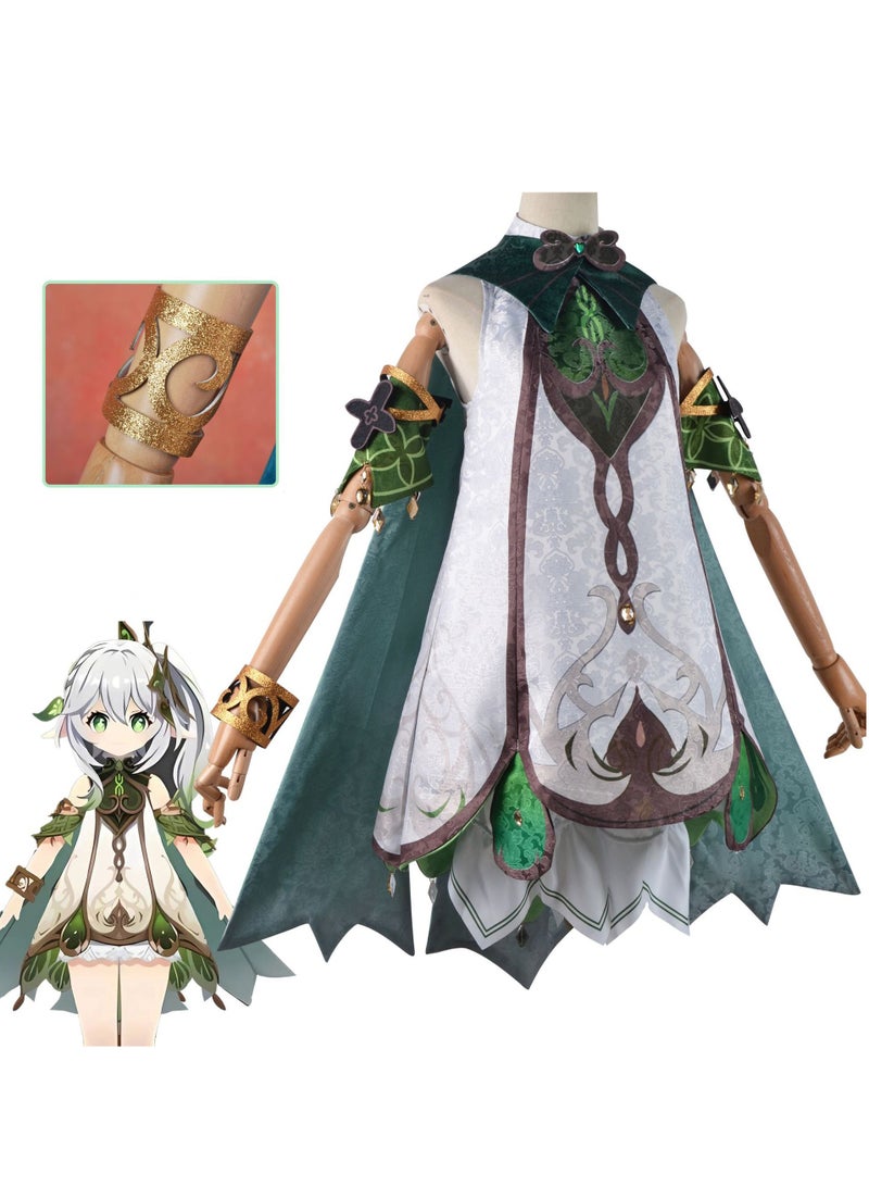 Genshin Impact Nahida Cosplay Costume, Game Anime Characters Dress Full Set Halloween Costume for Women - Image 2
