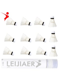 Leijiaer 12-Piece Badminton Shuttlecock Set | High-Quality Feather Shuttlecocks for Practice & Play  - Image 4