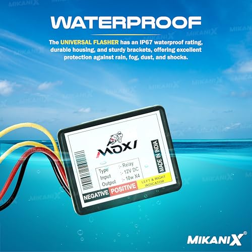MIKANIX Universal for Bike Hazard Flasher/Blinker Waterproof 16 Patterns Flasher Relay for LED/Bulb Indicators - Image 4