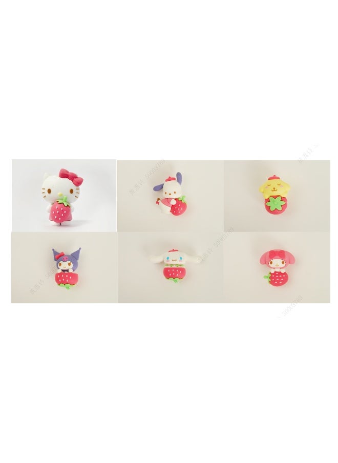 Miniso MINISO Hello Kitty and Friends Strawberry Series 3D Fridge Magnet – Cute & Functional Kitchen Decor 