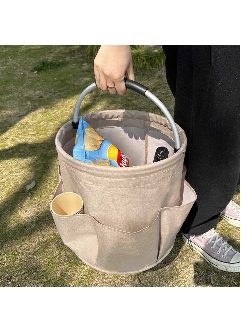 Hihonor - Gardening Storage Tote, Garden Tool Bag, Multifunctional Storage Bag for Outdoor Picnic Organizer | Car Cleaning Storage | Garden Tool Kit Holder (Grey) - Image 1