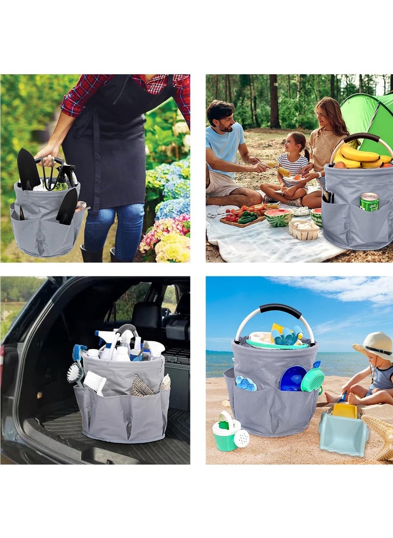 Hihonor - Gardening Storage Tote, Garden Tool Bag, Multifunctional Storage Bag for Outdoor Picnic Organizer | Car Cleaning Storage | Garden Tool Kit Holder (Grey) - Image 1