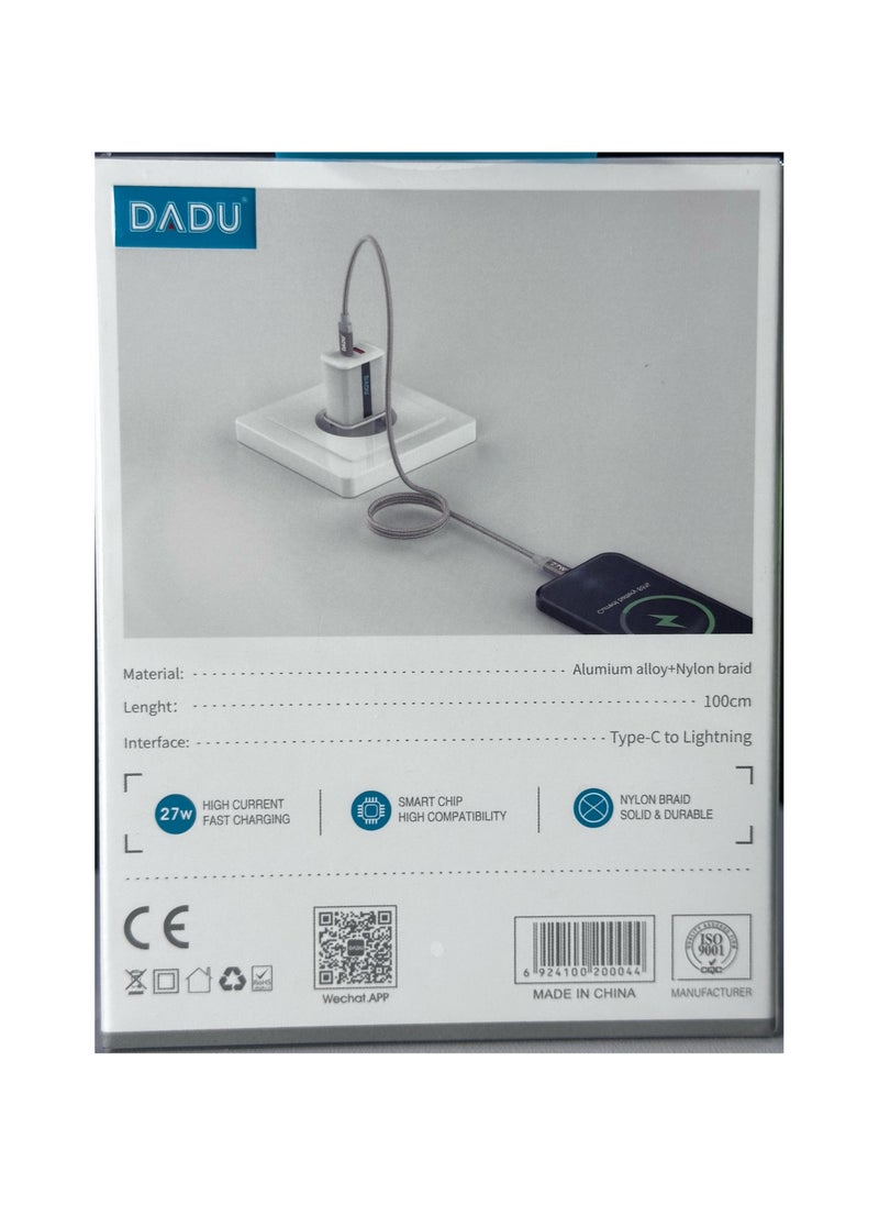 Dadu DC-C217 (Type-C/Type-C) DC-C217 /27w /1M/Charger & DATA Cable