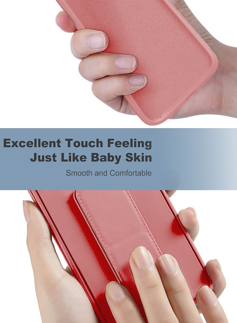 Wtech Samsung Galaxy S25 Plus / S25+ 2025 Hand Grip Foldable Magnetic Kickstand Wrist Strap Finger Grip With Built-In Iron Case Cover - Pink - Image 4