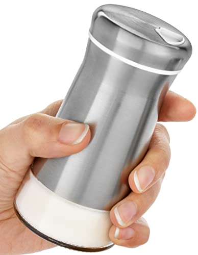 Kitchen & Go Salt Shaker or Pepper Shaker with Adjustable Pour Holes - Elegant Stainless Steel Spice Dispenser - Perfect for Himalayan, Table Salt, White and Black Pepper (Salt Shaker) - Image 1
